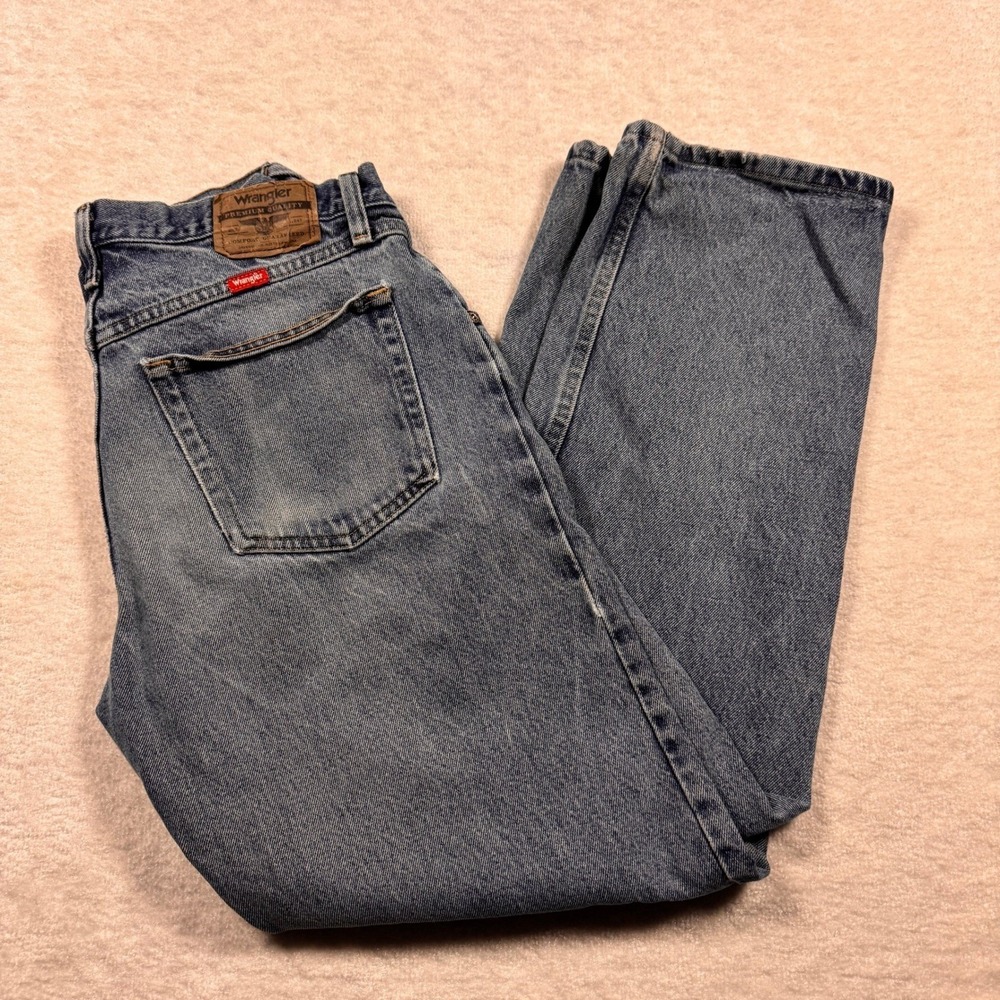 Wrangler Relaxed Fit Mens Jeans 33x32 Blue Denim Cotton Comfort Guaranteed